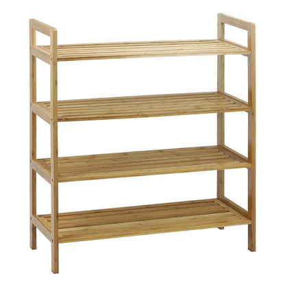 Natural Bamboo 4-Tier Shoe Rack - Oceanstar Stylish Storage Solution - Homely