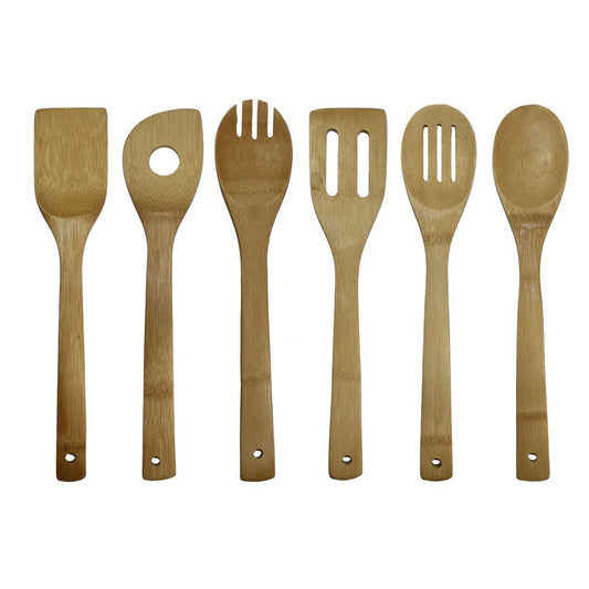 Oceanstar 6 Piece Bamboo Cooking Utensil Set - Homely
