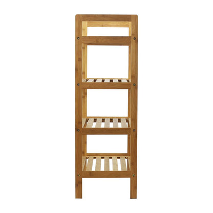 Natural Bamboo 4-Tier Shoe Rack - Oceanstar Stylish Storage Solution - Homely