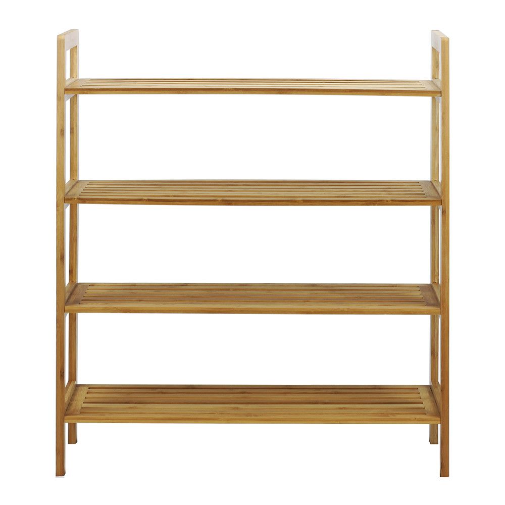 Natural Bamboo 4-Tier Shoe Rack - Oceanstar Stylish Storage Solution - Homely