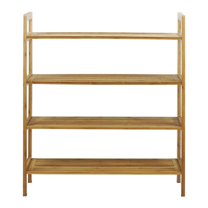 Natural Bamboo 4-Tier Shoe Rack - Oceanstar Stylish Storage Solution - Homely